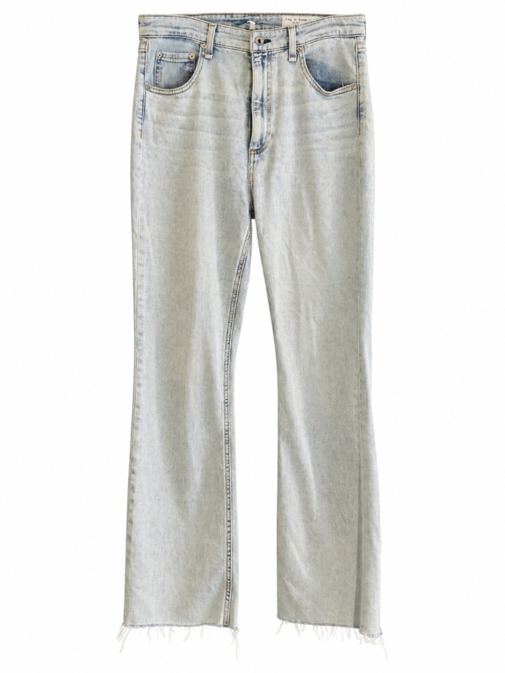 Rag & Bone Jade Light Wash Raw Hem Jeans Size 30